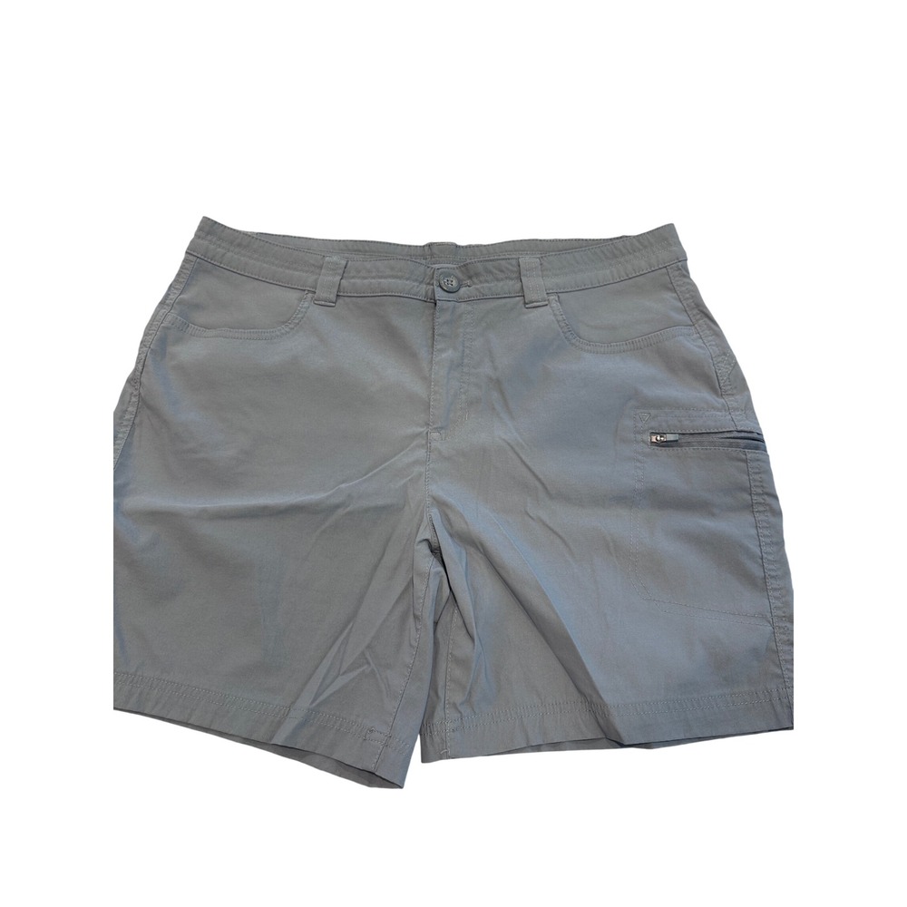 Eddie Bauer Guide Pro Shorts Womens 16 Gray Hiking Outdoor Stretch Pockets